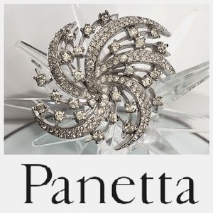 Spectacular Sparkling PANETTA Vintage Starburst Brooch